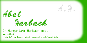 abel harbach business card